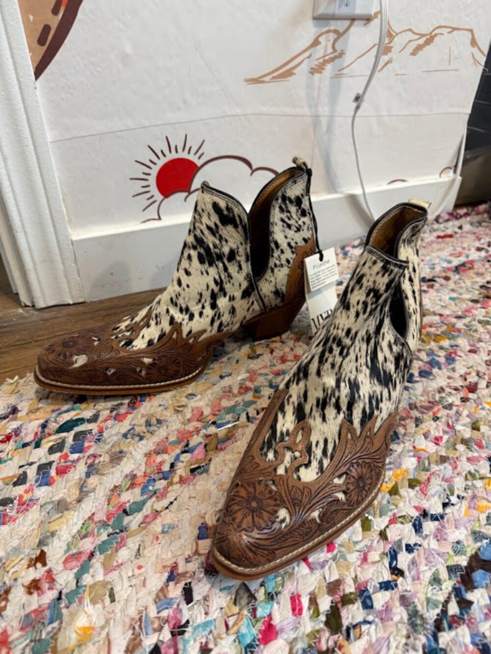 West street western hand tooled booties by Myra Bag